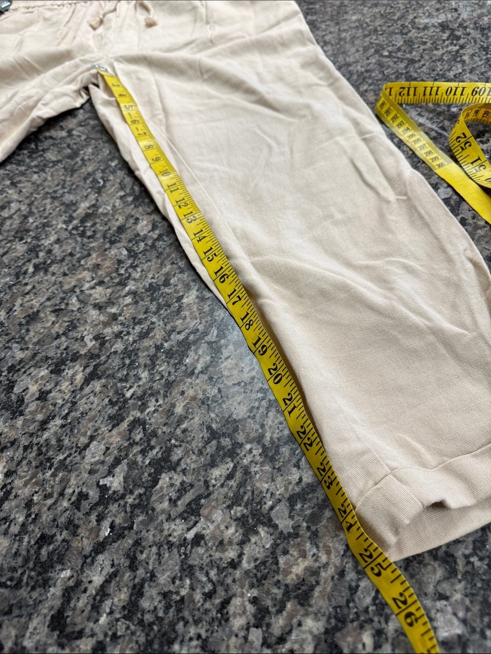 Cl Sono Linen-Effect Drawstring ankle pants in Beige NWT XL - Picture 12 of 14